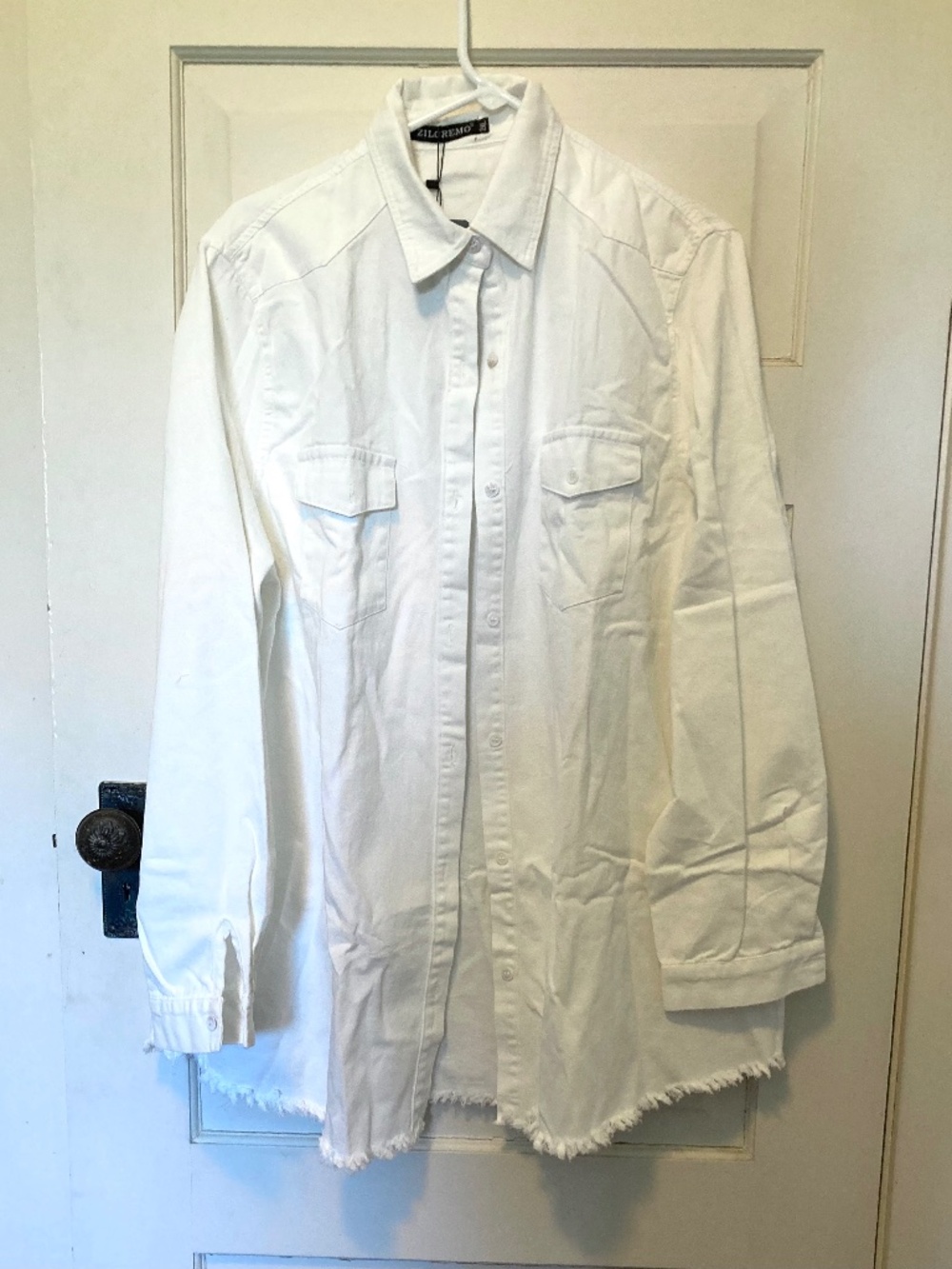 Bright White Denim Shirt New w/ Tags XL/2XL
